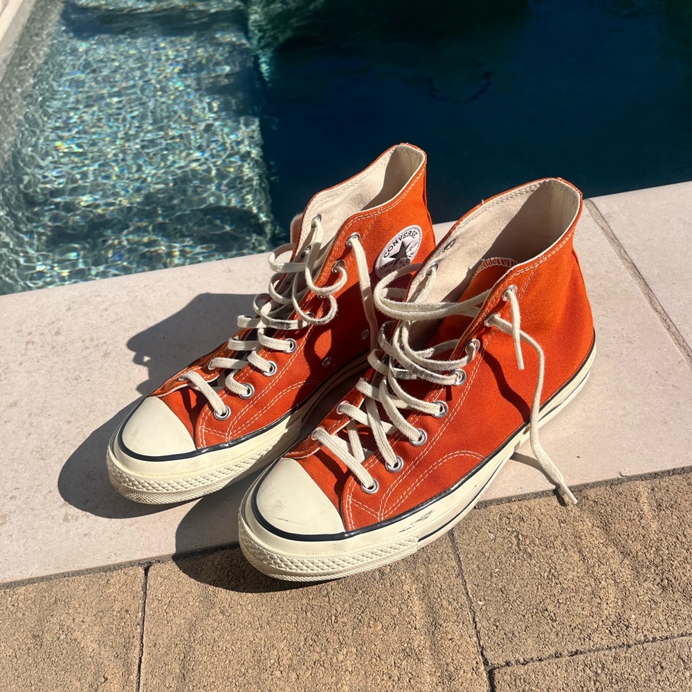 Converse 70 Orange High-Top Sneakers